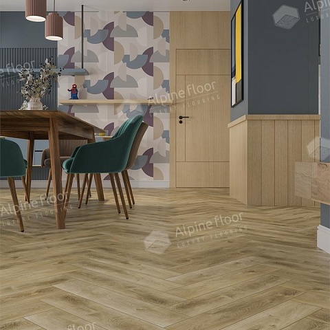 Alpine Floor LVT Parquet ECO 16-34 Дуб Кастор 4V 43кл (фото 4)