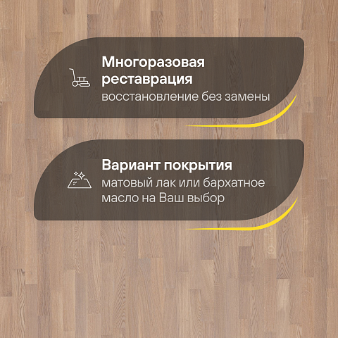 Crownwood Прайм 14мм Дуб Латте Натур однополосный матовый с фаской (фото 4)