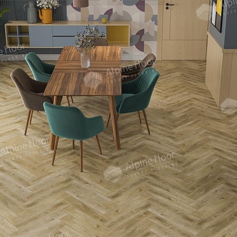 Alpine Floor LVT Parquet ECO 16-34 Дуб Кастор 4V 43кл (фото 3)