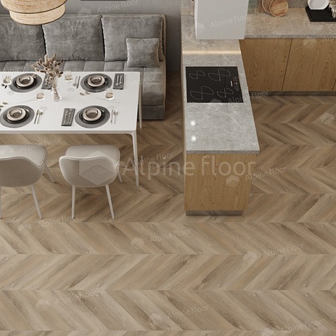 Alpine Floor LVT Chevron Alpine  ECO 20-6 Дуб Синистра Chevron 4V 43кл AB (фото 3)
