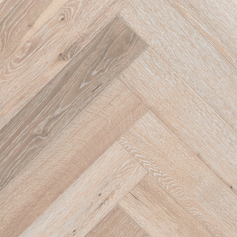 Wood Bee Herringbone Дуб Крема браш матовый Crema, UV-лак gloss 5-9% (правая) (фото 1)