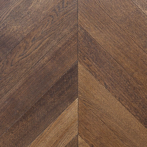 Wood Bee Chevron  Дуб Шоколад браш матовый Chocolate, UV-лак gloss 5-9% (левая) (фото 1)